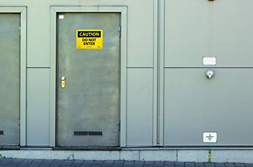 NMC C135R OSHA Sign, Legend "CAUTION - DO NOT ENTER", 10" Length x 7" Height, Rigid Plastic, Black on Yellow - Image 3
