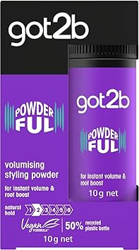 Got2b Powderful Volume Unisex Root Hair Styling Powder For Instant Volume and Root Boost Vegan 10g - Image 1