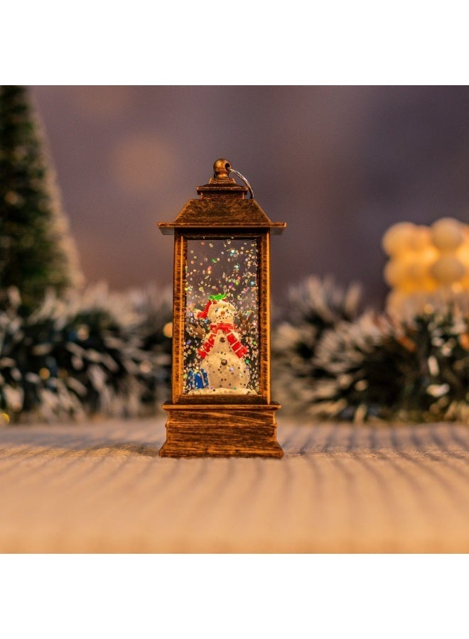 Christmas lantern set (4 lanterns shipped together) includes Christmas lanterns, crystal lamps, Santa Claus, Christmas party decorations, Christmas ornaments, Christmas gifts, home decorations, Christmas trees, and snowmen. - Image 4