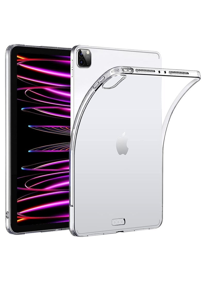 SmartGrist Clear Case for iPad Pro 12.9 2022 2021 2020 6th 5th 4th Generation , Support Apple Pencil 2nd Gen Charging, Soft Slim Lightweight TPU Cover for iPad Pro 12.9 inch - Image 1