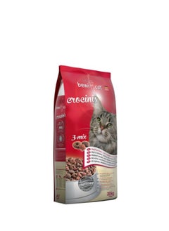 Cat Crocinis 3 Mix Dry Food with Chicken  Turkey & Ocean Fish for Adult Cats (1+ Years)20 kg