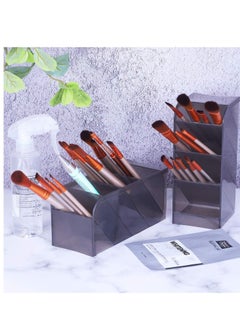 Y&D Desk Organizer, High Capacity Pen Holder Desktop Storage Makeup Brushes Caddy for Office School Home Supplies, Translucent Black Big (2 Pcs)  - Image 3