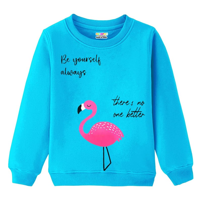 Kuchipoo Cotton Blend Girls Regular Fit Winterwear Round Neck Sweatshirt (KUC-SWT-351, 3-4 Years, Multi-Colored) - Image 5