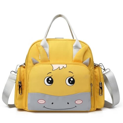 Winnies Diaper Tote Cum Backpack Maternity Bag for Moms | Stylish Lightweight Mother Bags with Zipper Closure & Adjustable Shoulder Strap | Baby Travel Organiser (Yellow) - Image 1