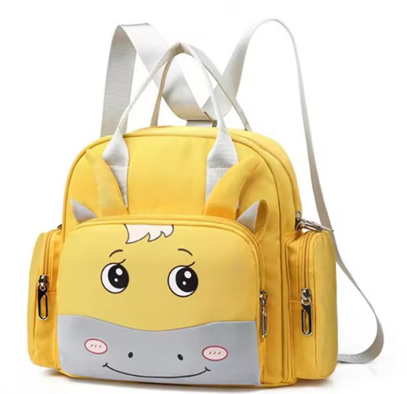 Winnies Diaper Tote Cum Backpack Maternity Bag for Moms | Stylish Lightweight Mother Bags with Zipper Closure & Adjustable Shoulder Strap | Baby Travel Organiser (Yellow) - Image 2
