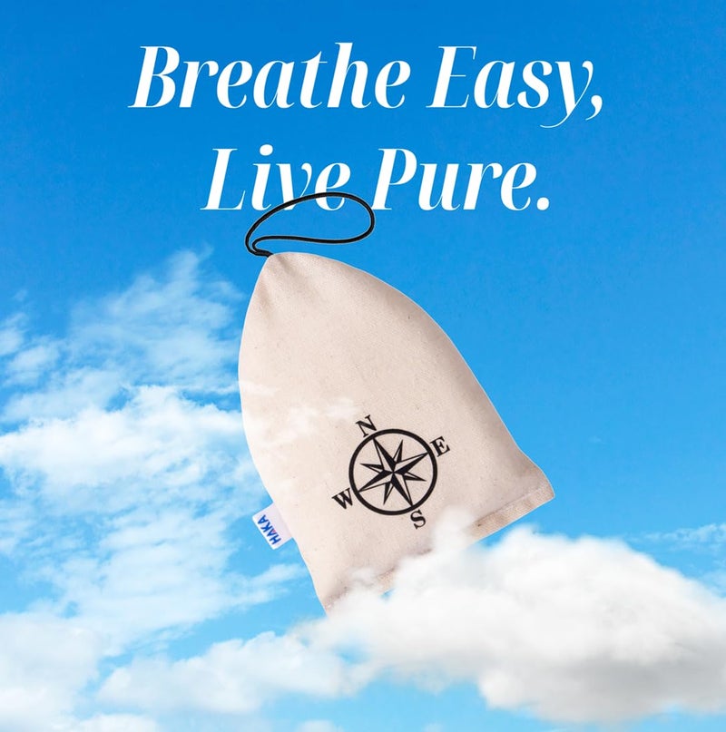 Haka Camphor Pouch –100% Pure Camphor | Multipurpose Natural Chemical Free Air Freshener for Car, Wardrobe, Bathroom & Room | Eco-Friendly Aroma Bag (Compass X 3, Natural) - Image 4