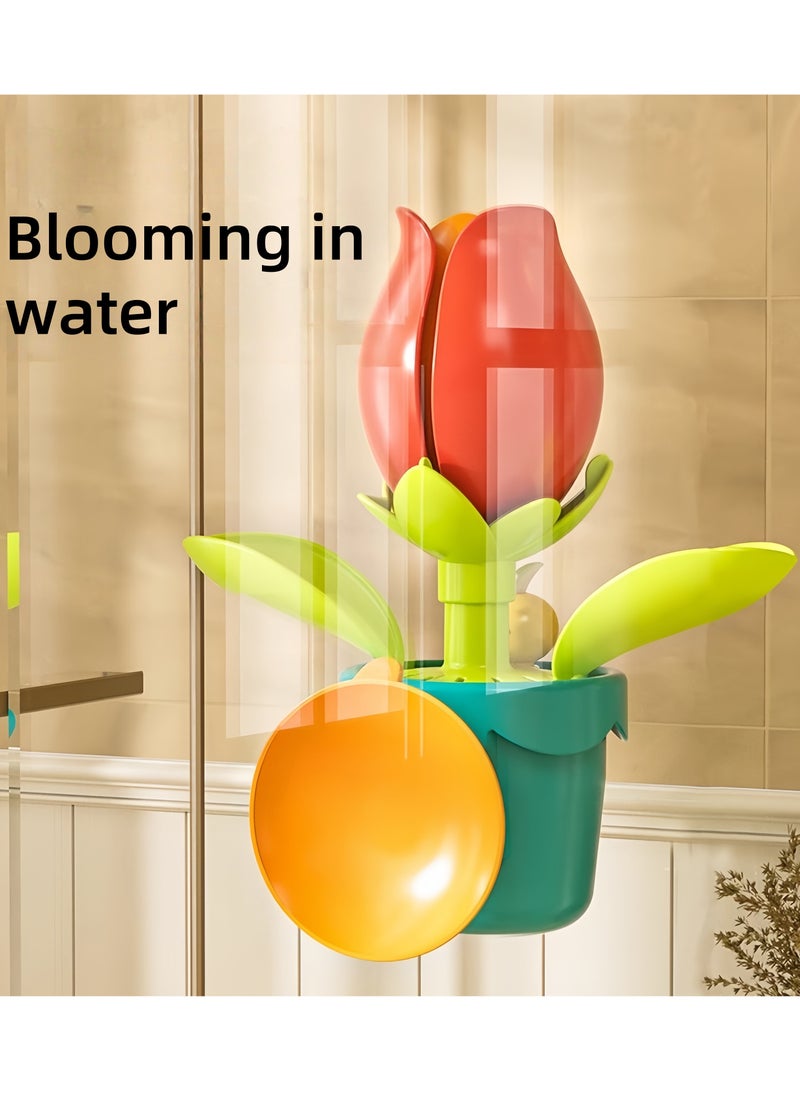 Toddler Baby Bath Toy, Flower Bloom when exposed to water Bath Toy,Baby Bath Toy Flower Watering Can Pool Bath Tub Toy , Attach to Any Tub or Shower Fun for Bath time, Sensory Development Bath Tub Toys Great for Boys,Girls  - Image 3