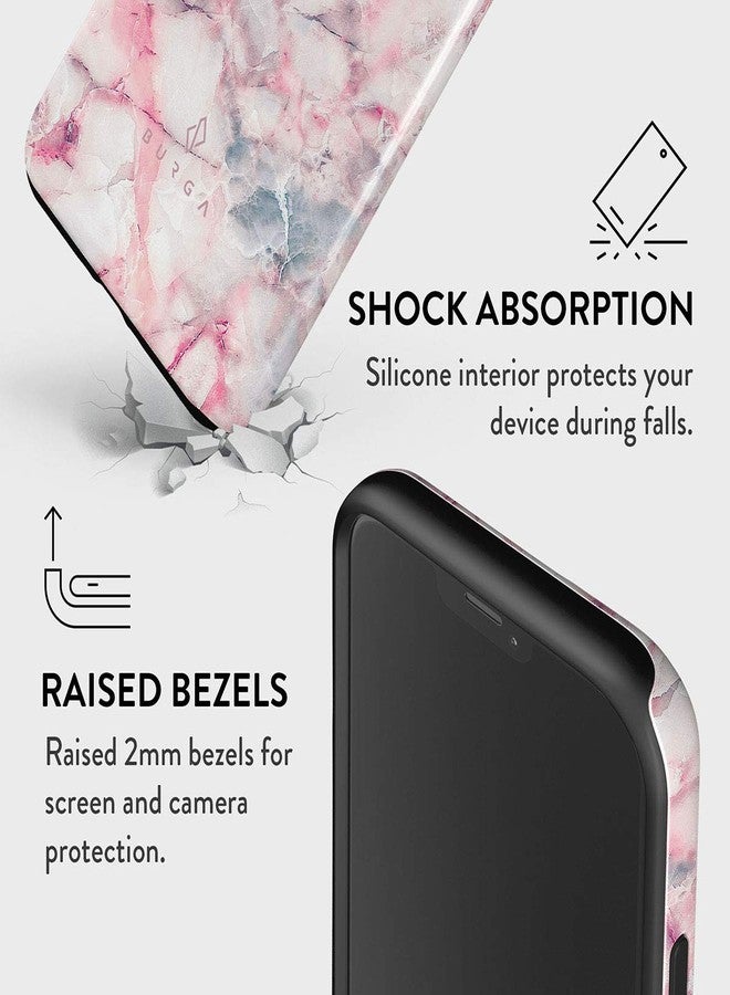 بورجا جراب هاتف BURGA متوافق مع iPhone 12 - يدعم الشحن اللاسلكي، جراب هجين ثنائي الطبقات من الصلب والسيليكون، حماية فائقة، تصميم نحيف، ماص للصدمات، لون مربى التوت - Image 5