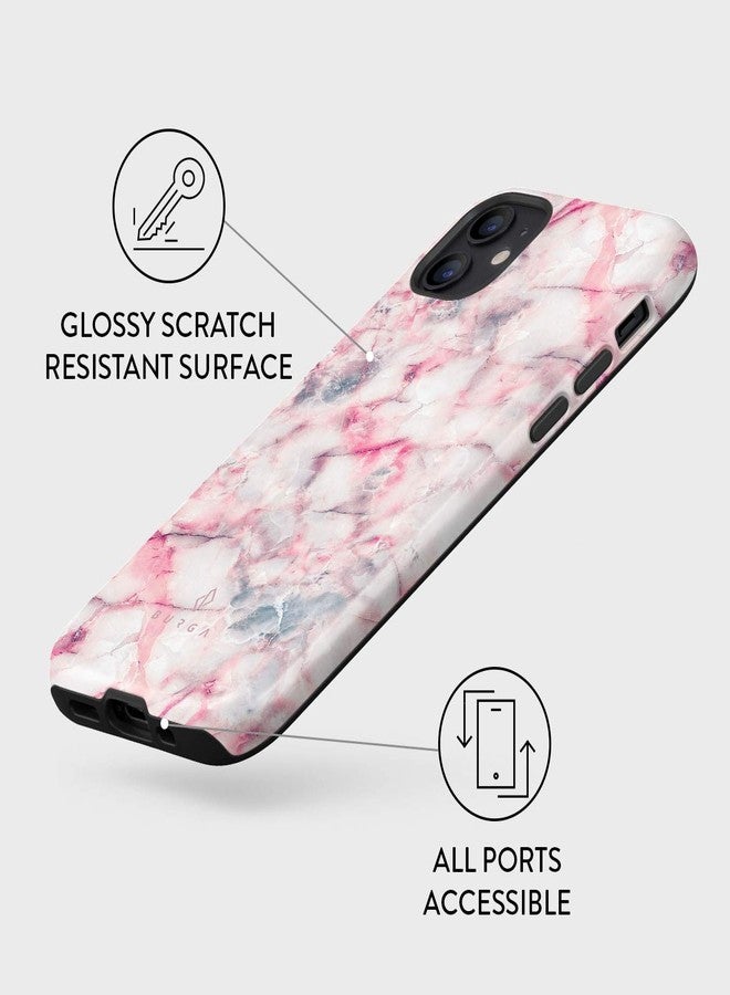بورجا جراب هاتف BURGA متوافق مع iPhone 12 - يدعم الشحن اللاسلكي، جراب هجين ثنائي الطبقات من الصلب والسيليكون، حماية فائقة، تصميم نحيف، ماص للصدمات، لون مربى التوت - Image 4