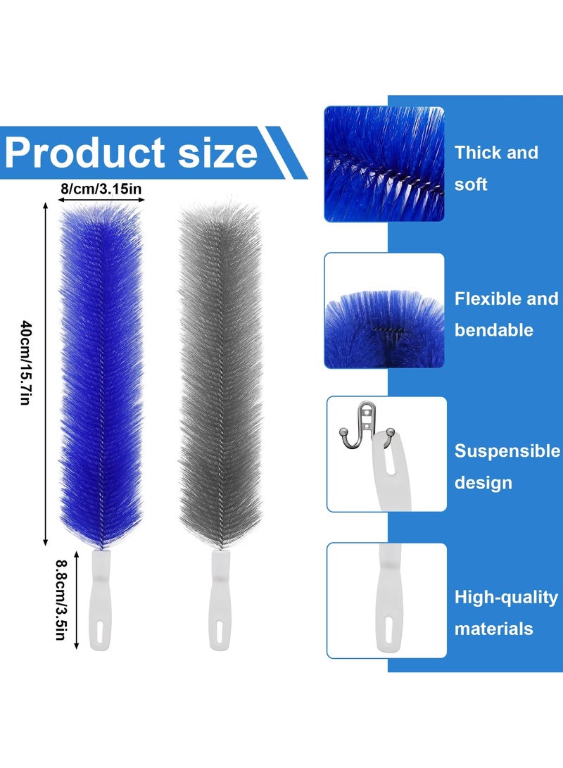 BenQuand 2 Pcs Fan Cleaning Brush Bendable Cobweb Duster - Microfiber Head, Washable - Ideal for Ceiling Fan Blades, Air Vents, Curtains, Cars - Reusable Dust Remover - Image 2