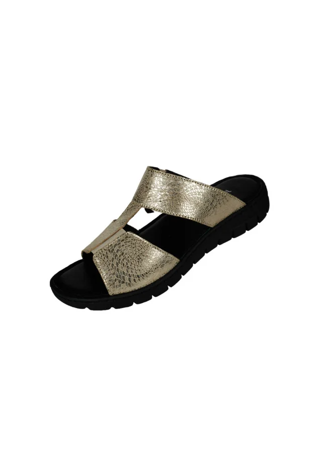 Josef Seibel Gold 071-2228 Josef Seibel Ladies Casual Flat Sandals 93440 Black/Kombi Gold for Women | Best Price UAE