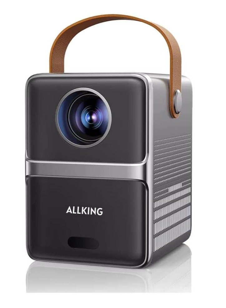 ALLKING [Electric Focus] Mini Projector with WiFi, 5G & Bluetooth, 1080P Full HD, Auto Vertical Correction, Portable Outdoor Movie Projector, Compatible with iOS/Android/TV Stick/PS5  - Image 1