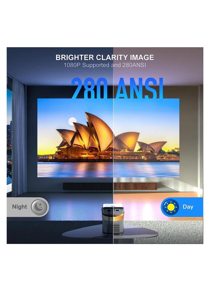 ALLKING [Electric Focus] Mini Projector with WiFi, 5G & Bluetooth, 1080P Full HD, Auto Vertical Correction, Portable Outdoor Movie Projector, Compatible with iOS/Android/TV Stick/PS5  - Image 4