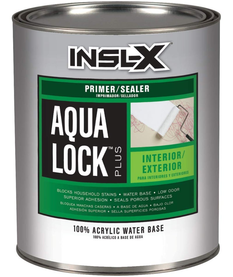 INSL-X Aqua Lock Plus 100% Acrylic Water-Based Stain Blocking Primer Sealer, White, 1 Quart - Image 1