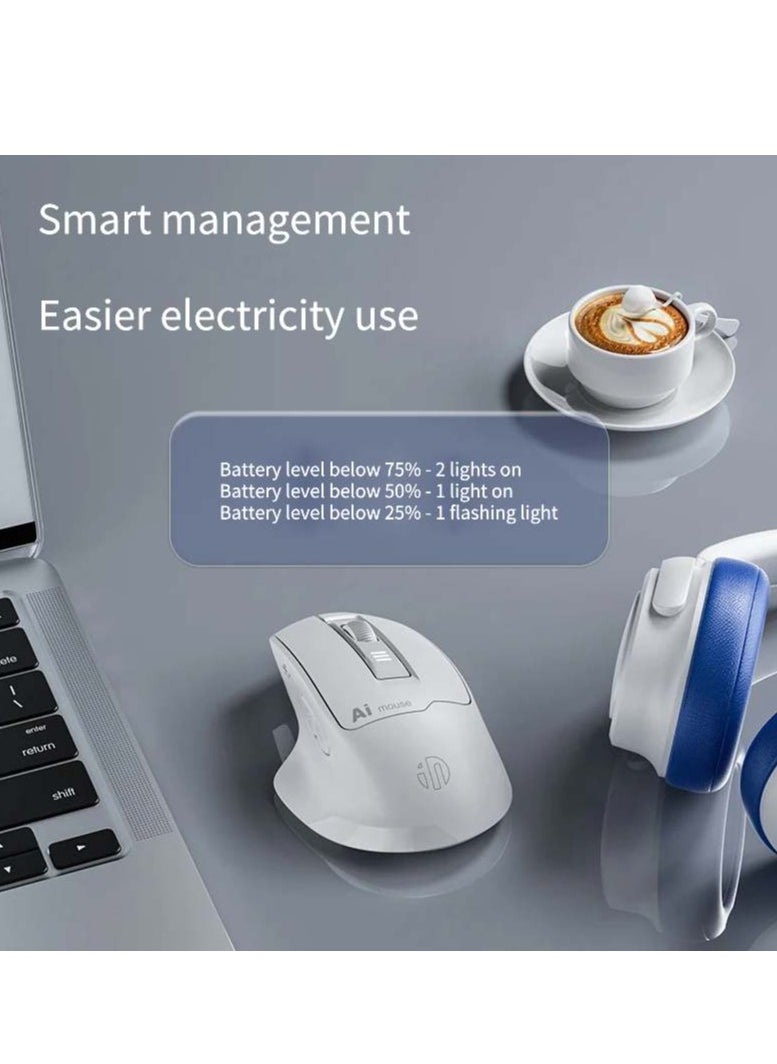 inphic - S6 Voice Control Mouse, Multi-Connection, Rechargeable, 2400DPI Precision, 2.4G Wireless and Bluetooth 5.0 Connection, 400WPM Typing, Silent Operation, Smart Search - Seamless and Efficient Navigation and Command - Image 1