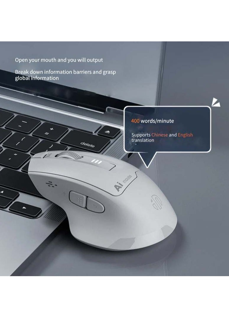 inphic - S6 Voice Control Mouse, Multi-Connection, Rechargeable, 2400DPI Precision, 2.4G Wireless and Bluetooth 5.0 Connection, 400WPM Typing, Silent Operation, Smart Search - Seamless and Efficient Navigation and Command - Image 1