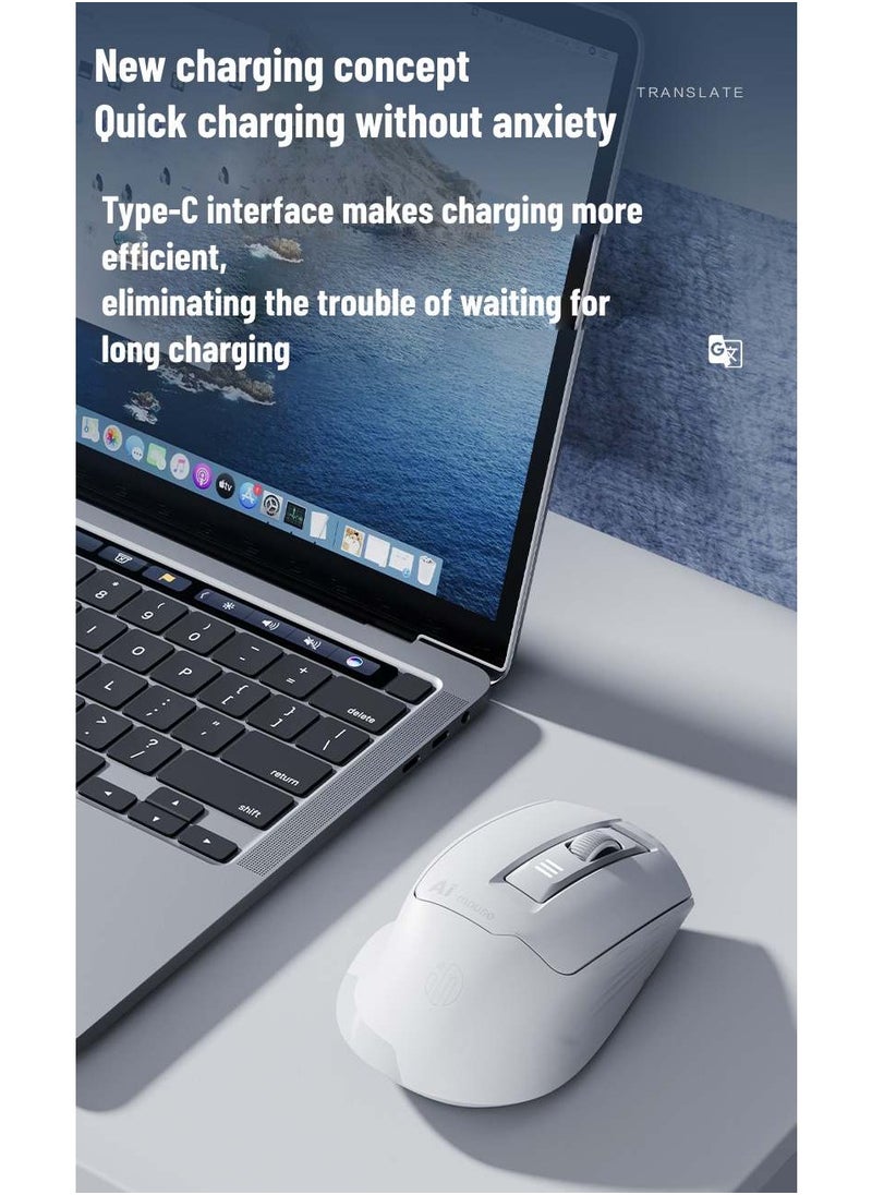 inphic - S6 Voice Control Mouse, Multi-Connection, Rechargeable, 2400DPI Precision, 2.4G Wireless and Bluetooth 5.0 Connection, 400WPM Typing, Silent Operation, Smart Search - Seamless and Efficient Navigation and Command - Image 1