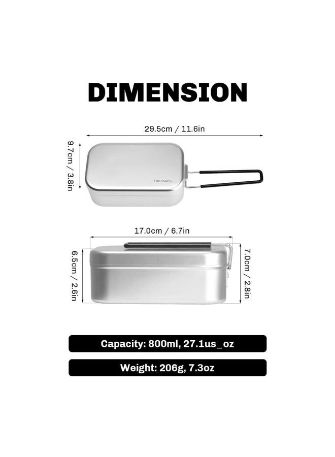 Fire-Maple Frost 0.8L Aluminium Lunchbox - Image 5