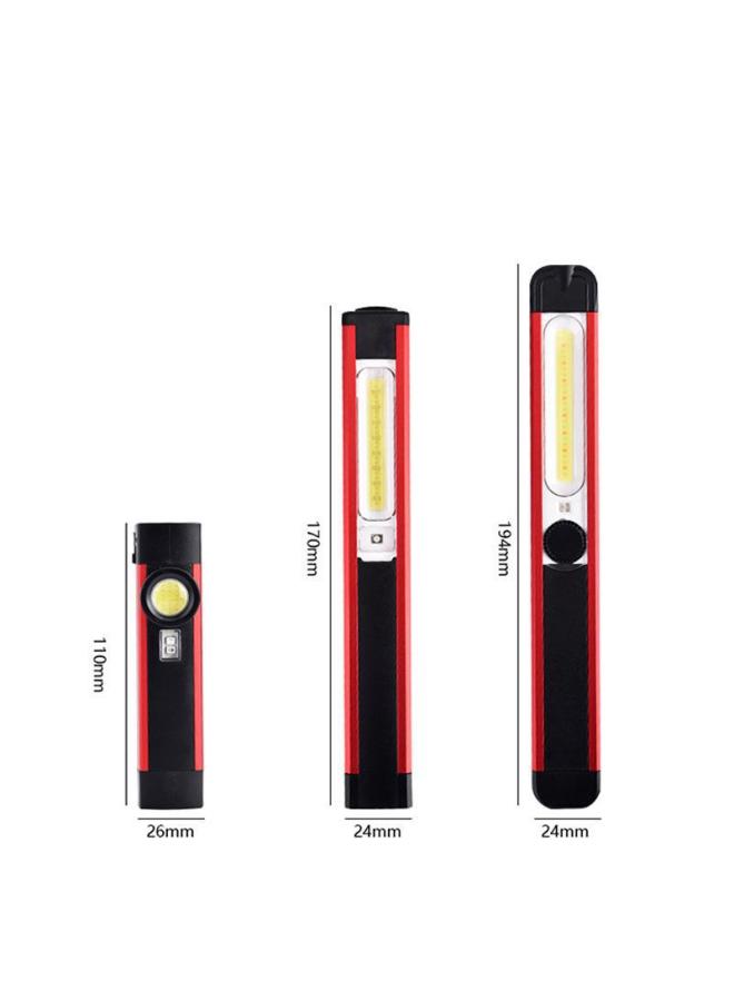 مصباح LED لإصلاح السيارات والدراجات النارية وشحن USB وفحص الضوء مع مغناطيس ضوء عمل خارجي للسيارة 