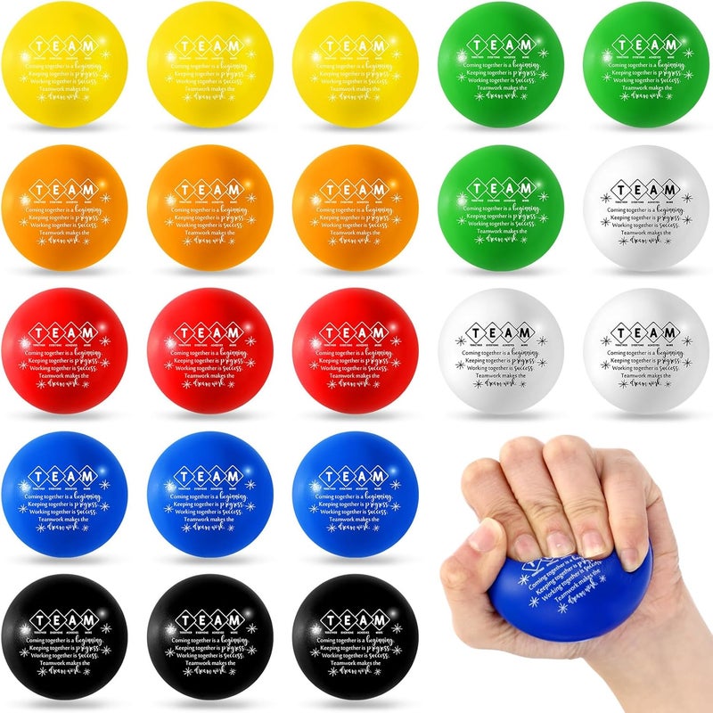 Leitee 21 Pcs Team Appreciation Gifts Bulk for Employee Stress Balls Bulk Squeeze Thank You Gifts Colorful Stress Anxiety Balls Gifts for Office Nurse Teacher Coworker Staff Round - Image 1