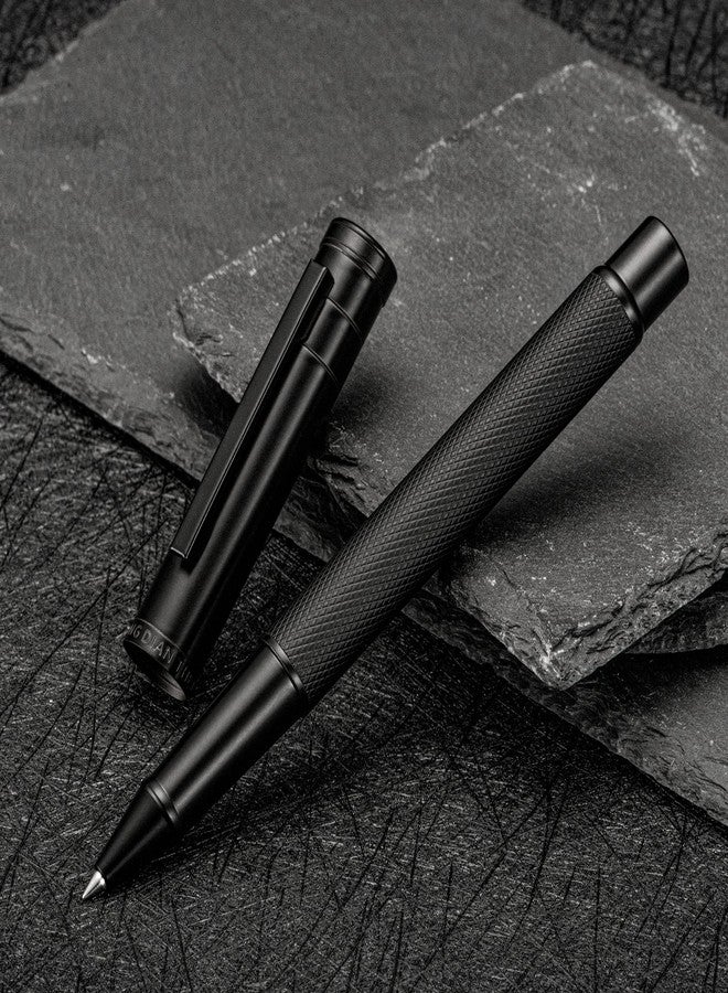 Asvine Hongdian Matte Black Forest Rollerball Pen with Schmidt Black Ink Refill, Classic Design with Metal Case for Business Signature - Image 5