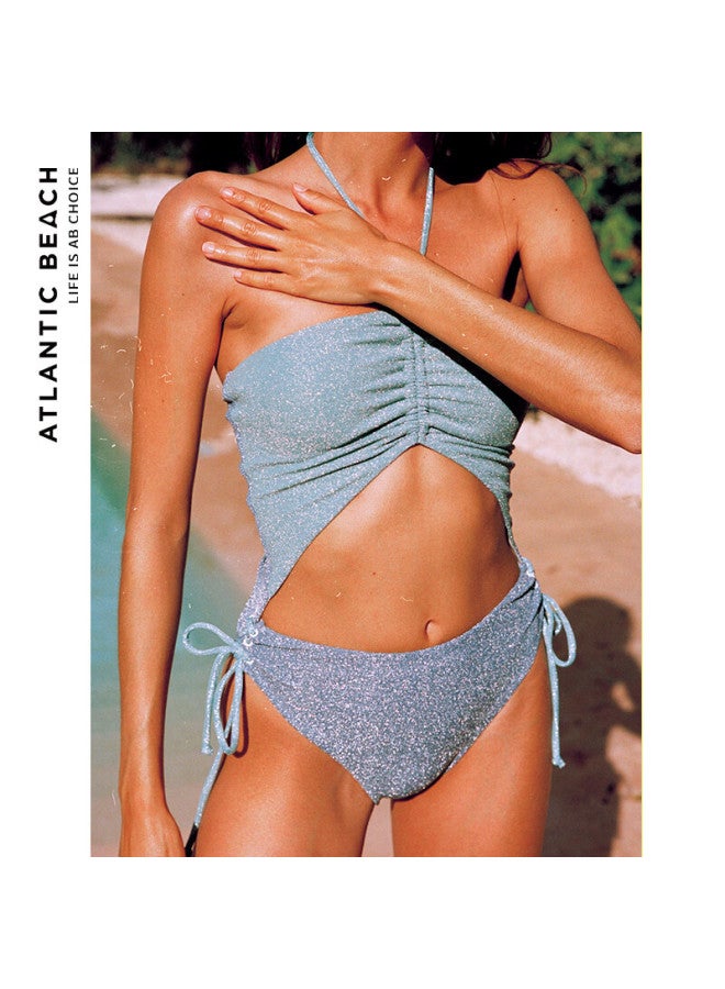Atlanticbeach Atlantic Beach New Arrival Hot Beach Vacation Swimsuit Women Romantic Sparkling Fashion One-Piece Swimwear Bling Series - Image 4