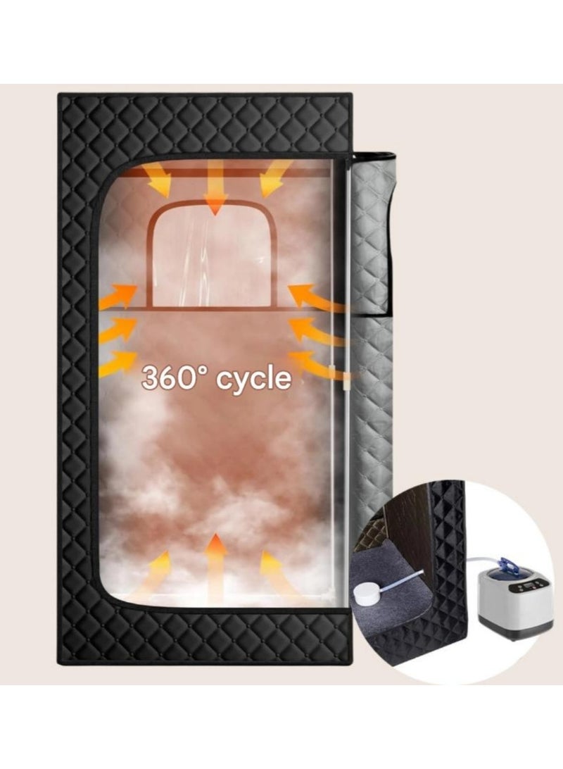 XiuWoo Sauna, Portable Sauna, Home Sauna with 3.0L Steam Generator, With Remote Control ,Foldable Chair, Home Sauna Tent for Gym, Yoga, Pilates, Hot Tu - Image 4