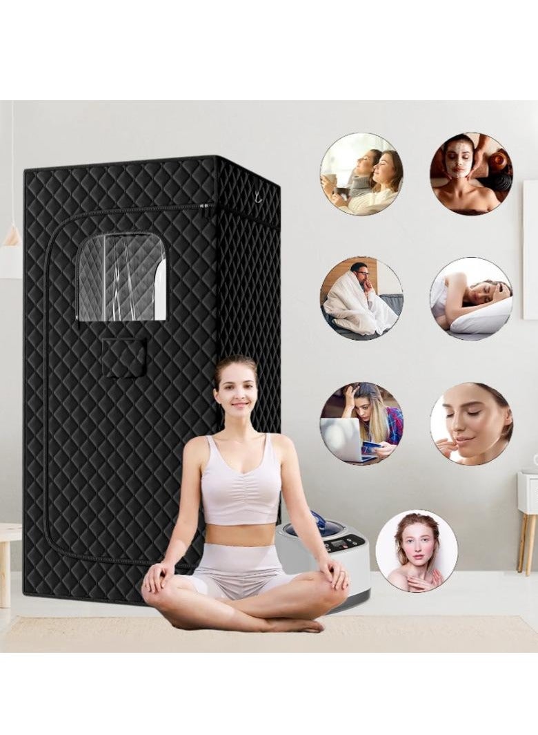 XiuWoo Sauna, Portable Sauna, Home Sauna with 3.0L Steam Generator, With Remote Control ,Foldable Chair, Home Sauna Tent for Gym, Yoga, Pilates, Hot Tu - Image 3