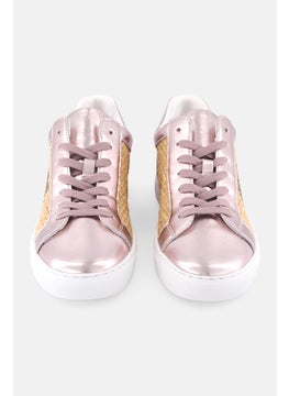 DKNY Women Abeni Arch Raffia Lace Up Shoes, Rose Gold  - Image 4