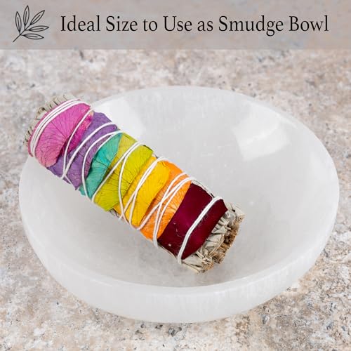 Wish Well Large Selenite Bowl – 5.5" Selenite Crystal Bowl – Mined & Crafted in Morocco – Ideal for Cleansing Crystals & Healing Stones - Protection Crystals - Spiritual Gift & Decor - Image 3