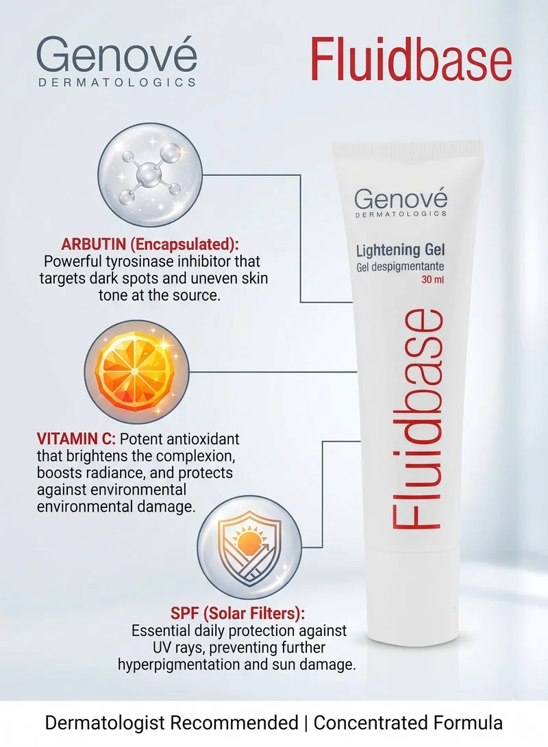 Genove Genove Fluidbase Lightening Gel (30ml)|Dark Spot Corrector & Skin Brightener |with Arbutin & Vitamin C