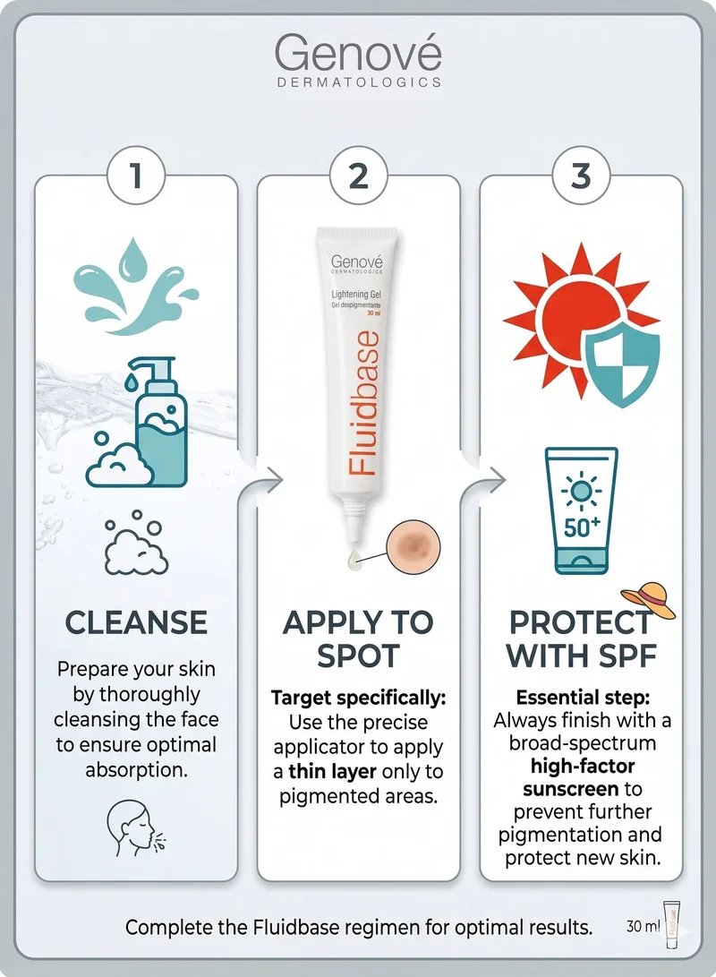Genove  Genove Fluidbase Lightening Gel (30ml)|Dark Spot Corrector & Skin Brightener |with Arbutin & Vitamin C  | Best Price UAE
