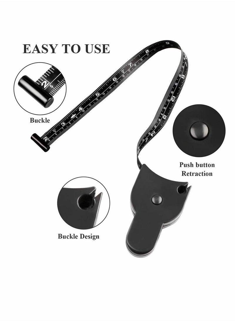 Y&D - Body Fat Caliper and Measuring Tape for Skin Fold Analyzer BMI Measurement Tool Measure Lock Pin 2 Pack - Image 1