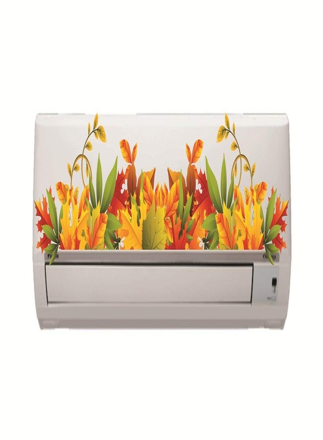 Sticker Studio PVC Vinyl Flower Air Conditioner Sticker (Multicolour, 35.82 x 0.39 x 6.69 Inches) - Image 1