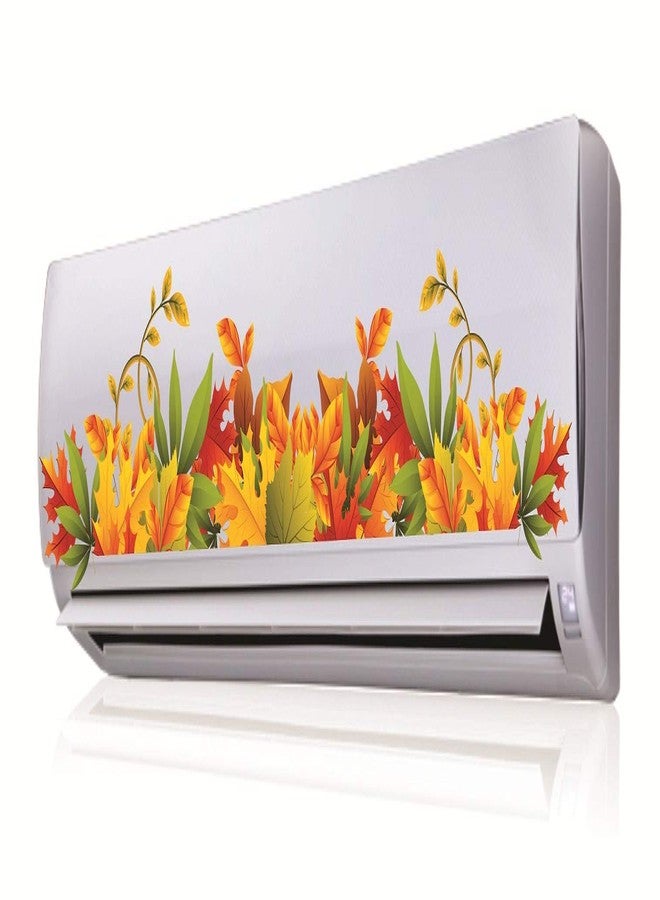 Sticker Studio PVC Vinyl Flower Air Conditioner Sticker (Multicolour, 35.82 x 0.39 x 6.69 Inches) - Image 2