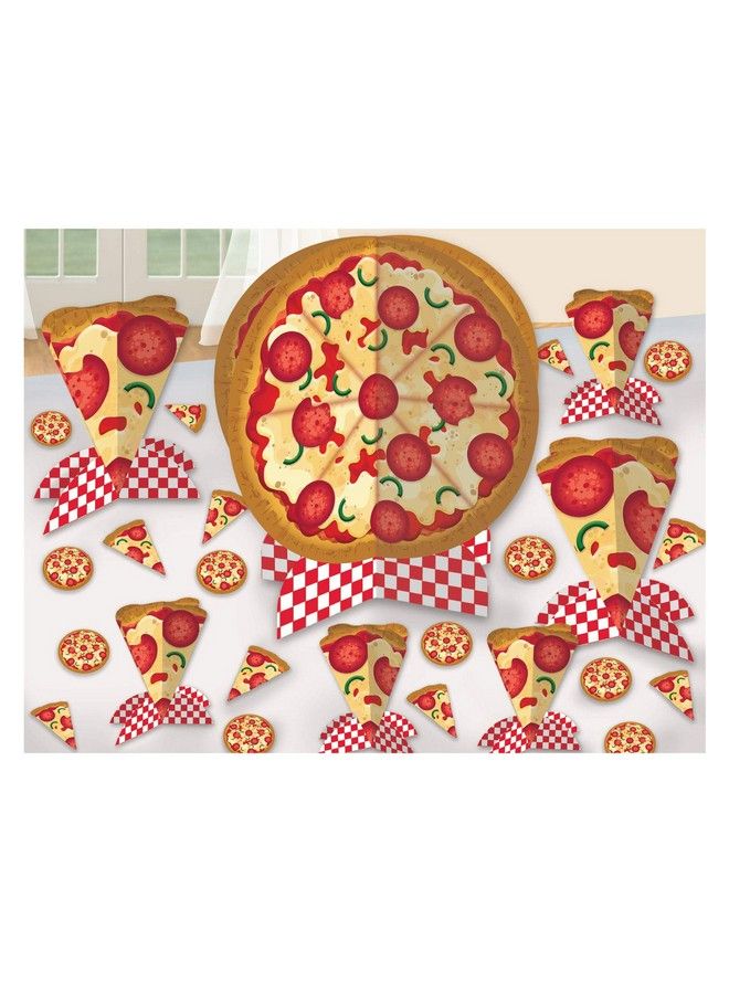 Amscan مجموعة تزيين طاولة حفلة البيتزا 282017 متعددة - Image 2