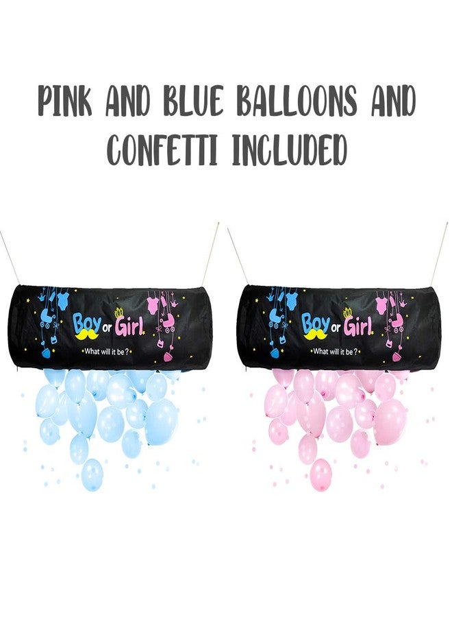 UNIIDECO Gender Reveal Balloon Drop Bag Boy or Girl What will it be? Baby Gender Reveal Pink And Blue Balloons Party Decorations Kit Supplies Favors - Image 3
