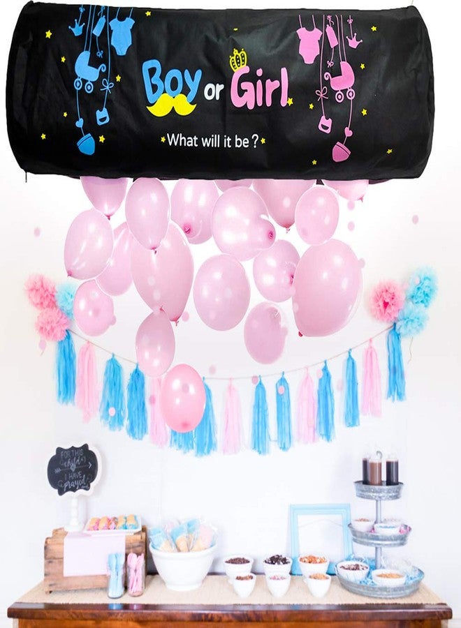 UNIIDECO Gender Reveal Balloon Drop Bag Boy or Girl What will it be? Baby Gender Reveal Pink And Blue Balloons Party Decorations Kit Supplies Favors - Image 2