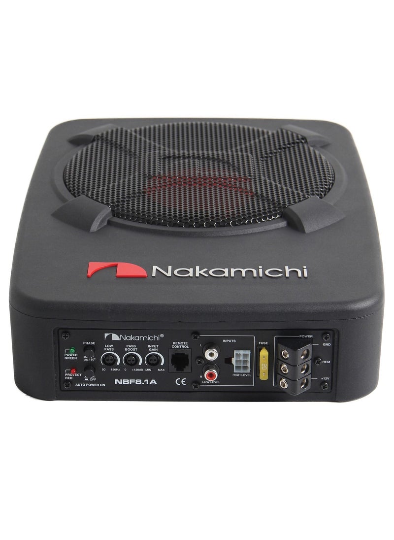 NAKAMICHI - Nakamichi Underseat Subwoofer NBF8.1 1200W Powerful Active Subwoofer 8 Inch 120RMS - Image 1