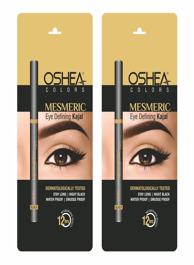 أوشيا كحل أوشيا كولورز ميزميريك المقاوم للماء والتلطخ، مطفي لتحديد العيون | لون غني، يدوم 12 ساعة بتركيبة سريعة الجفاف (أسود) (عبوة من قطعتين) - Image 1