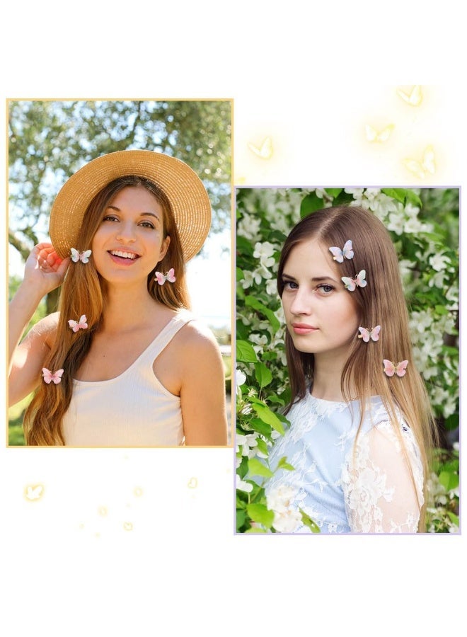 6 مشابك شعر على شكل فراشة لامعة للمراهقات والنساء - Image 4