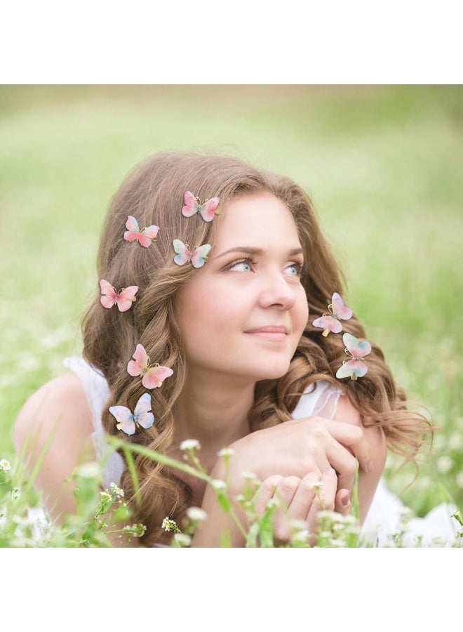 6 مشابك شعر على شكل فراشة لامعة للمراهقات والنساء - Image 2