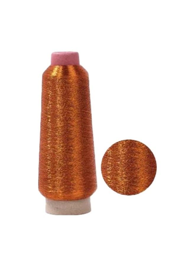 Metallic Zari Thread for Embroidery, Sewing and Jewelry Making, Bronze Red - Image 1