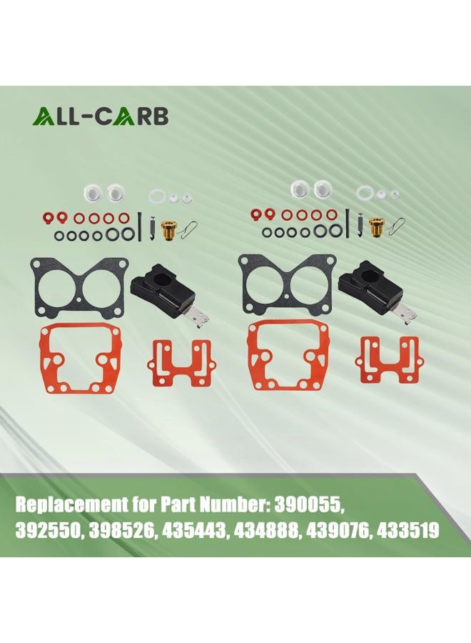 marddpair 2 Pack Carburetor Rebuild Kit Replacement for Johnson Evinrude V4 85 90 100 115 125 140 HP - Image 4
