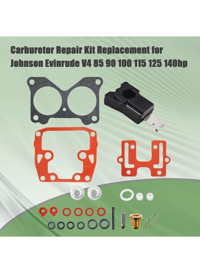 marddpair 2 Pack Carburetor Rebuild Kit Replacement for Johnson Evinrude V4 85 90 100 115 125 140 HP - Image 2