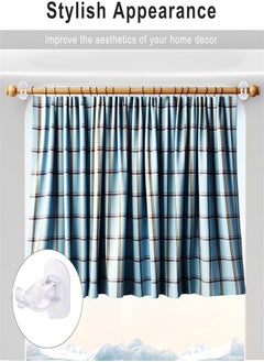 Generic No Drill Curtain Rod Brackets, 2 Pack Self Adhesive Curtain Rod Holders Curtain Rods No Drilling Hooks, Adjustable Drillless Curtain Rod Holder for Bathroom Kitchen Home and Hotel  - Image 5