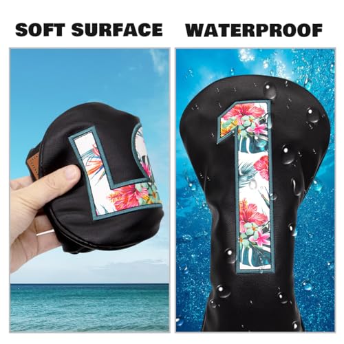 BAIRBRE Golf Club Covers Black Putter Cover Driver Covers Fairway Wood Headcover Hybrid Covers 3 Wood Headcovers Leather Mallte Putter Cover Golf Headcover for All Brand - Image 3