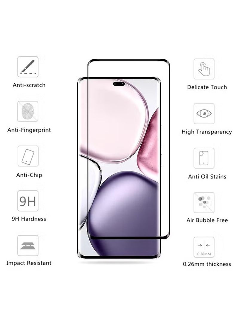 X-level 2 Pcs Honor X9C Screen Protector,Full Glue Edge to Edge 3D Curved Tempered Glass Anti Scratch 9H Hardness Tempered Glass Film for Honor X9C  - Image 5