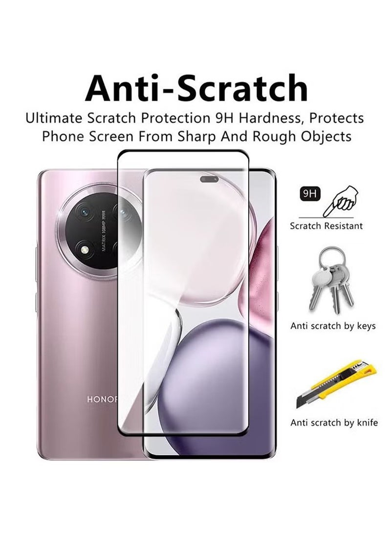X-level 2 Pcs Honor X9C Screen Protector,Full Glue Edge to Edge 3D Curved Tempered Glass Anti Scratch 9H Hardness Tempered Glass Film for Honor X9C  - Image 3