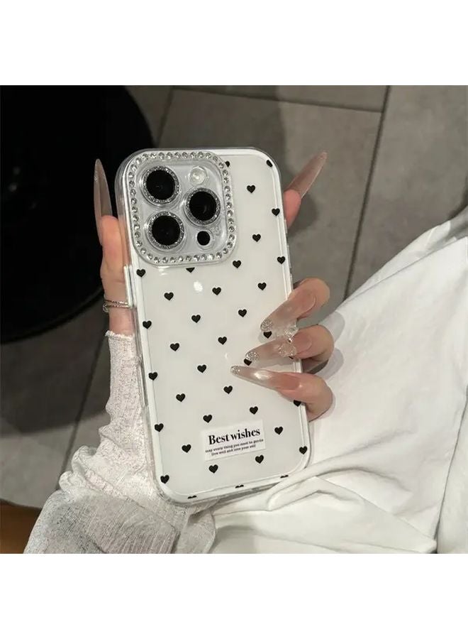 Yellow Jelly Phone Case with Dotted Heart Design for iPhone 14 Anti Scratch Protection - Image 3